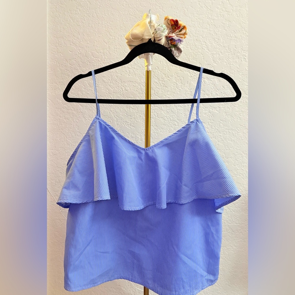 La Vie Blue Striped Women's Top